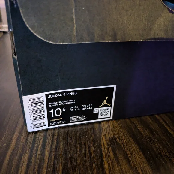 Jordan 6 Ring Sz 10.5
